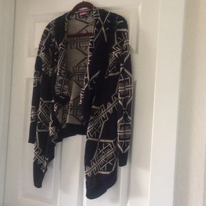 Navy Blue and White Cardigan